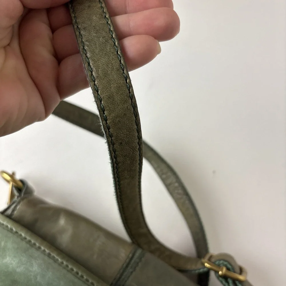 Vintage FOSSIL Y2K Crossbody Strap Leather Turn Lock Flap Bag Purse Handbag - Picture 15 of 16